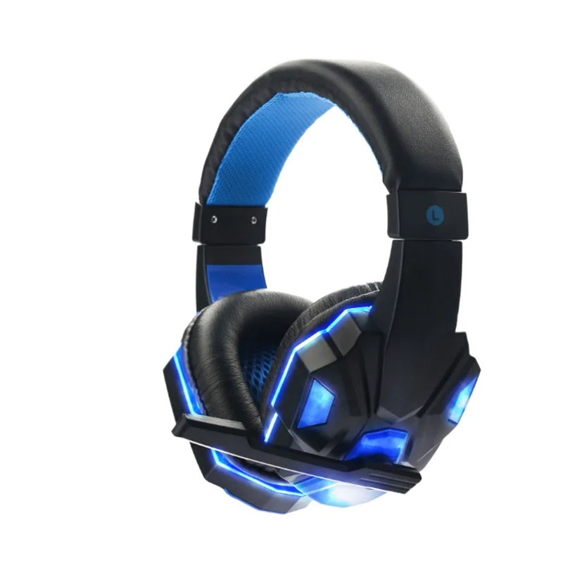 Auriculares para juegos con bajos y micrófono, auriculares supraaurales, sonido estéreo, jugador, sauna, teléfono, videojuego, cancelación de ruido, micrófono para PC
