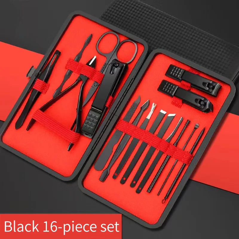 Manicure pedicure beauty tool kit, nail clippers, toenail clippers, ear peel knife, T