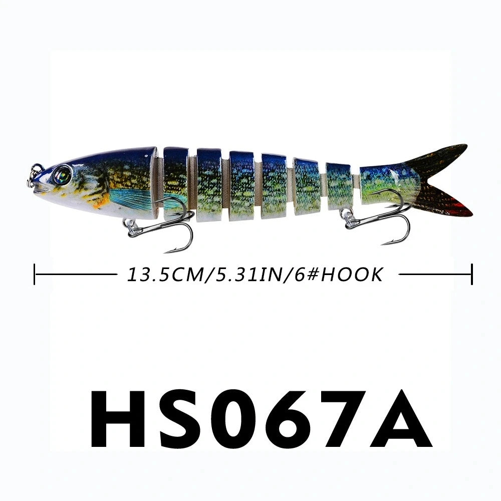 13.5 cm/19g coulant Swimbait manivelle leurre de pêche ensemble de Wobblers pour brochet appâts artificiels Kit matériel de pêche