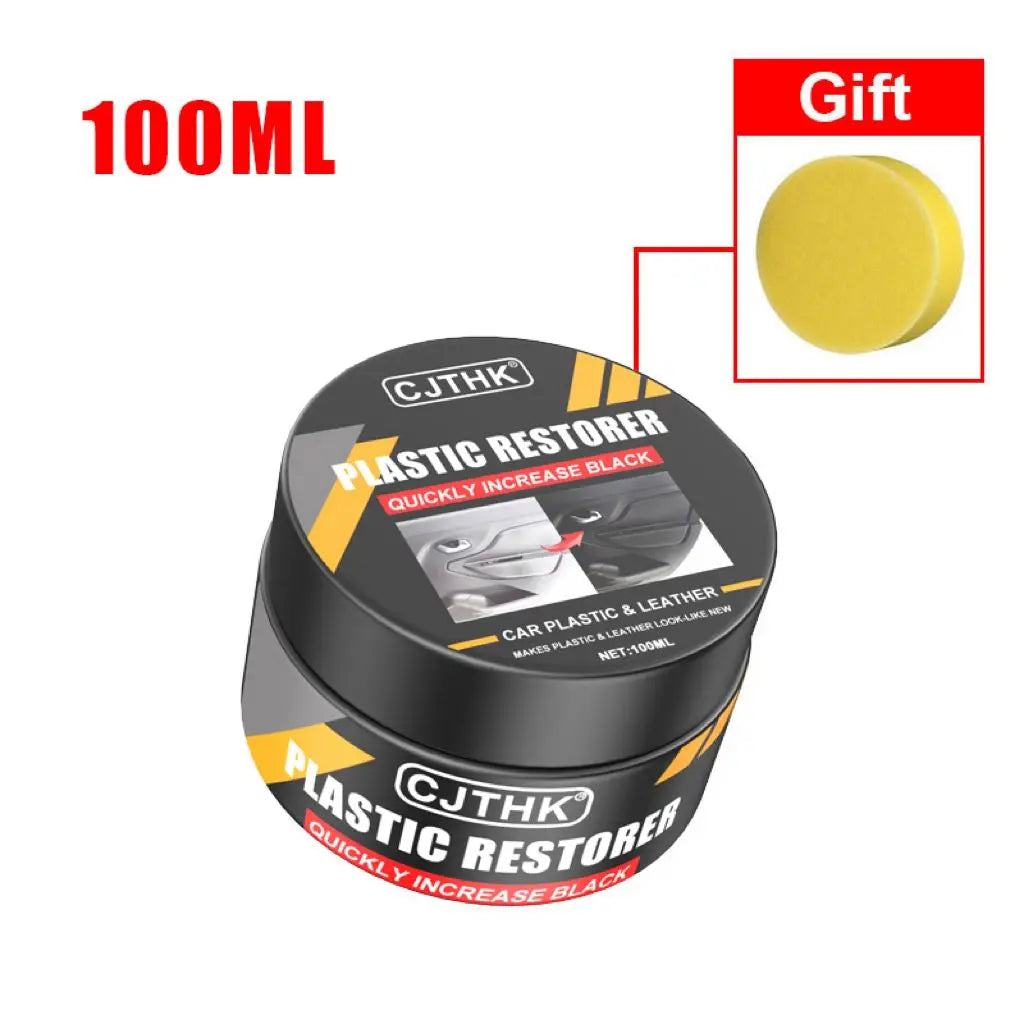 Car Plastic Restorer Back to Gloss Black Auto Interior Leather and Panel Renewal Wax Coating Agent Auto Polish and Repair Coating