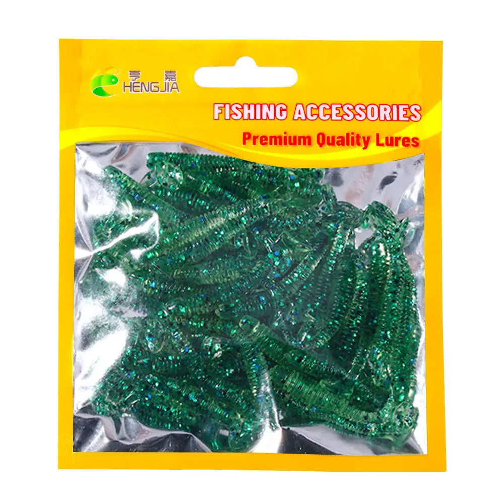 Leurre souple en silicone 4,5 cm avec queue en T — nageur, pêche carpe, black-bass, brochet