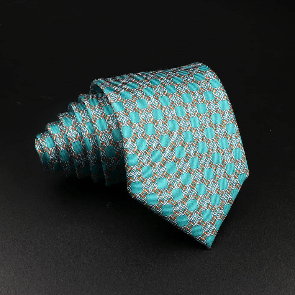 51 Estilos hombres corbatas de seda Jacquard a rayas a cuadros corbata floral accesorios uso diario camisa traje corbata regalo de fiesta de boda