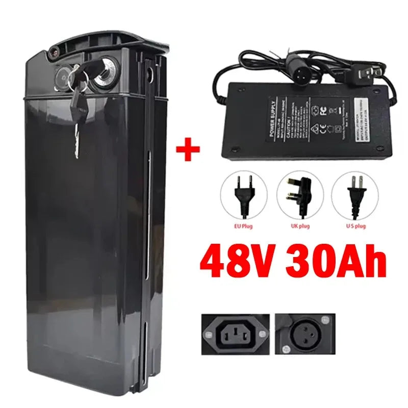 Batterie Vélo Électrique 48V/52V 20Ah/30Ah/17Ah — Haute Capacité 18650 500-2000W