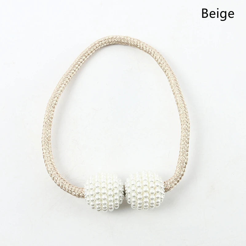 2/4 pièces perle magnétique rideau pince porte-rideau cravate boucle Clips suspendus boule boucle cravate arrière rideau décor accessoires