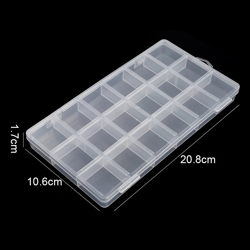 Transparent Storage Container, Jewelry Box, Transparent Plastic Storage Box, Empty Earring Storage Organizer, Showcase for Beads