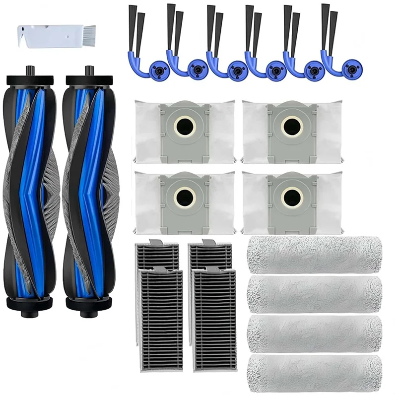 Kit de remplacement pour aspirateur robot — filtre, chiffon, brosse latérale, sac à poussière