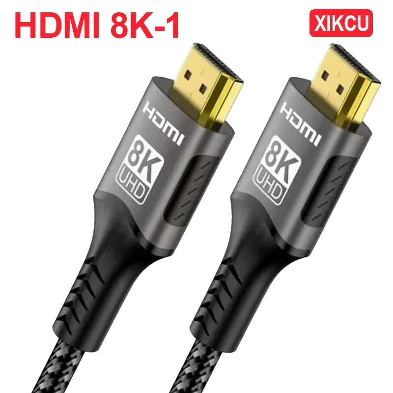 8K 4K @ 120Hz 8K @ 60Hz HDMI Compatible Cable, HDMI 2.1 Cable, 48Gbps Adapter for RTX 3080 eARC HDR, Laptop PC TV Box PS5 Video Cable