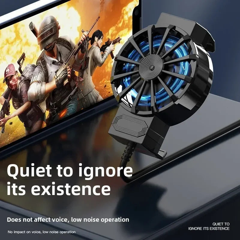 Ventilateur de refroidissement téléphone universel — gaming, dissipateur de chaleur