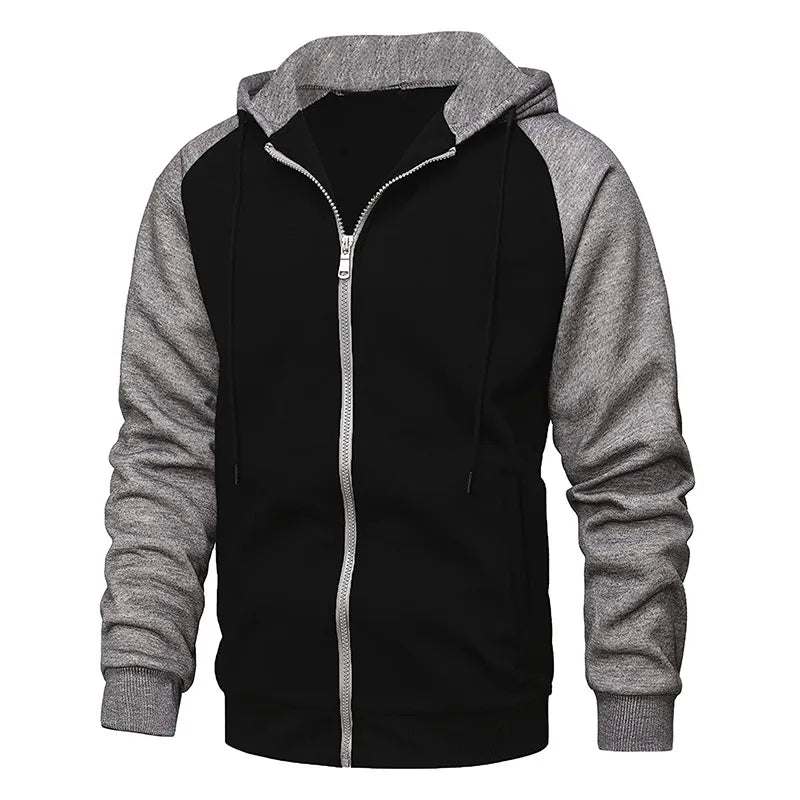 Men's Casual Jacket, Hooded Zipper Sweatshirt with Pocket, Printed Pullover, Sportswear, All Elite Wrestling, Autumn, Winter, New, 2025