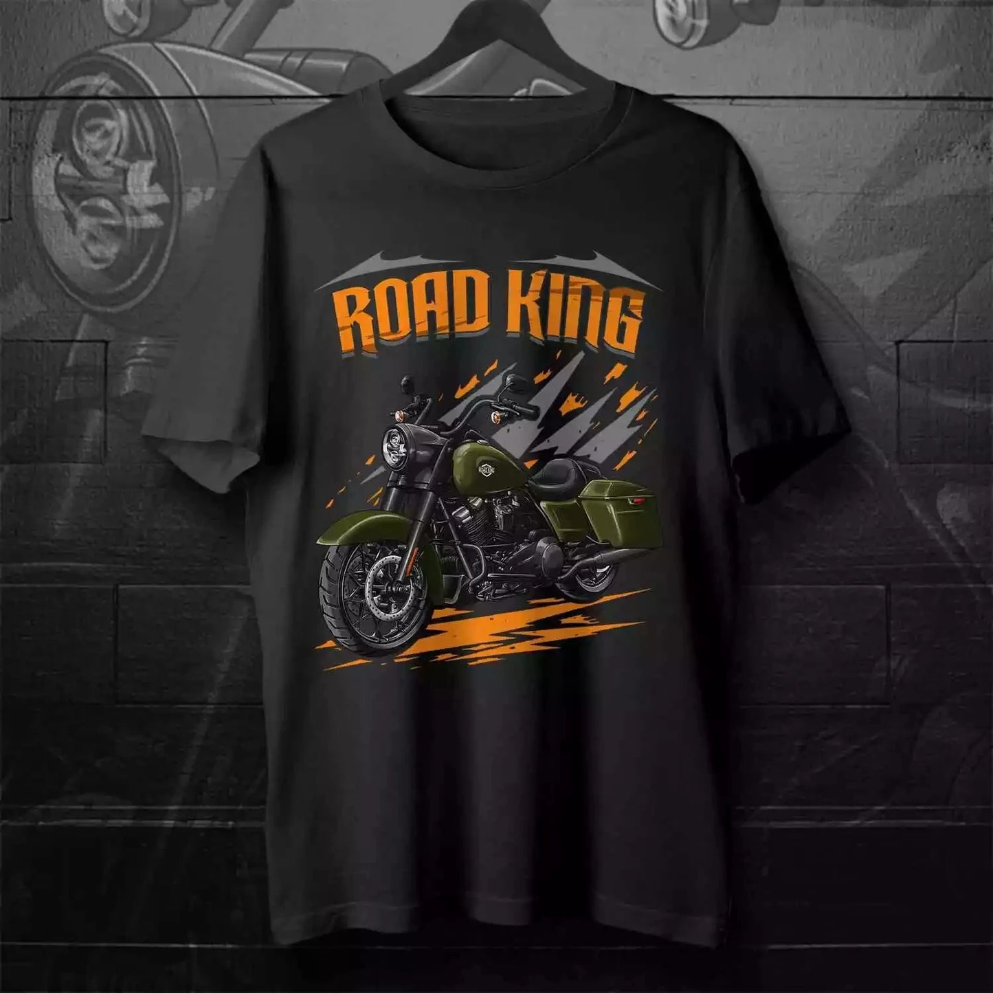 Camiseta de moto H-D Road King Special 2021-2024, 100% algodón, cuello redondo, manga corta, verano, informal, para hombre, ropa de calle