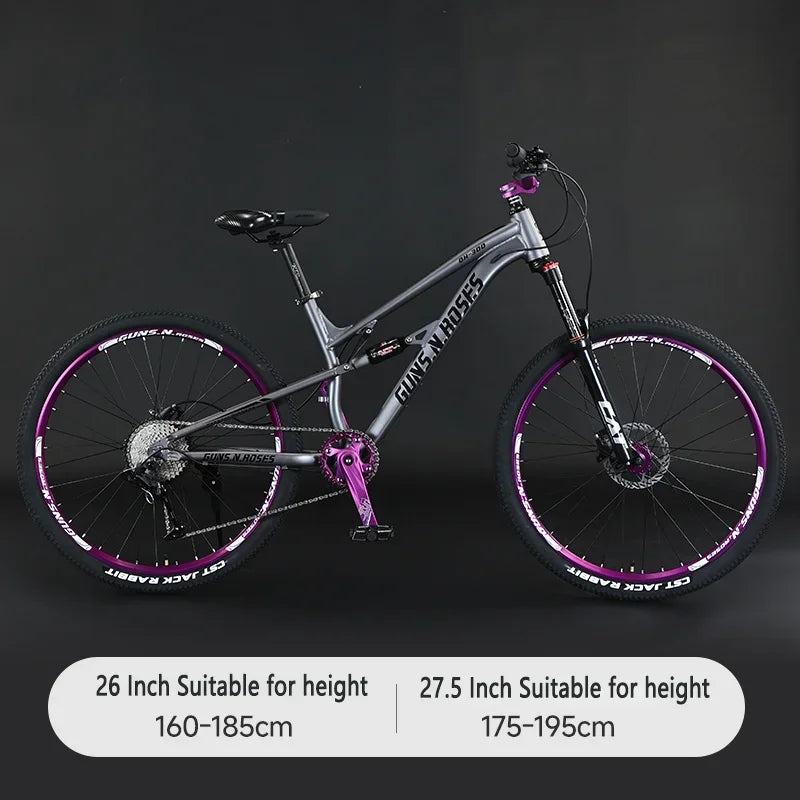 27.5-inch 10-speed Soft Tail Downhill Bicycle Shoulder Air Suspension Mountain Bike Oil Disc Brake Cross-Country Bicicleta