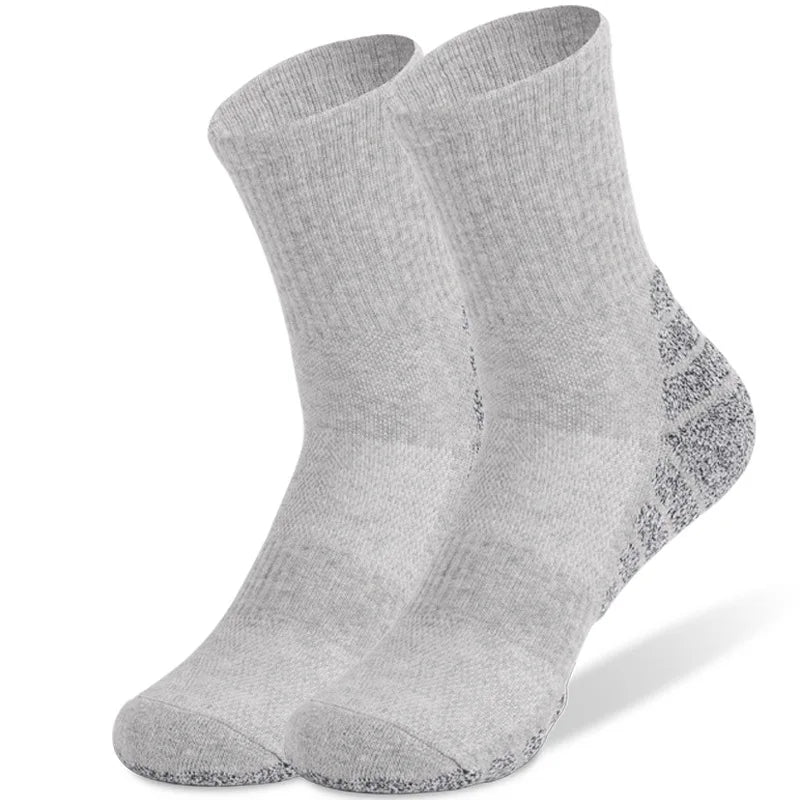 Chaussettes de sport respirantes en coton de haute qualité pour hommes et femmes, chaussettes d'équipage, serviette optique, astronomique, noir, blanc, gris, anti-odeur, 1 paire