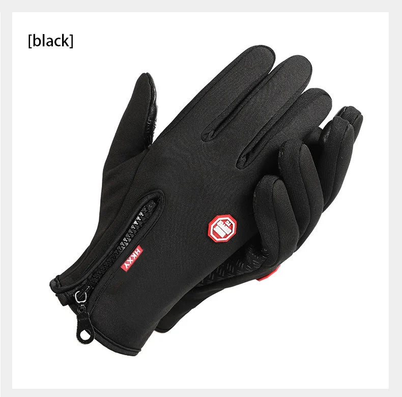 Gants d'hiver pour hommes et femmes, écran tactile, chauds, pour cyclisme en plein air, conduite, moto, gants froids, coupe-vent, antidérapants