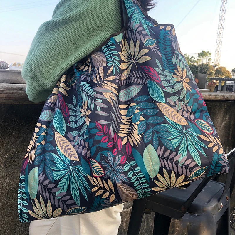 Sac Épicerie Pliable Étanche Grande Capacité — Rangement Épaule Portable