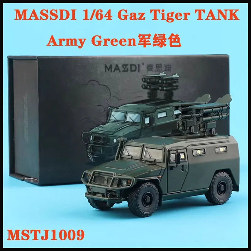 MASSDI 1/64 H1 M1151/Tanque tigre modelo militar de aleación para coche, colección clásica para adultos, exhibición, regalo, juguete para niño