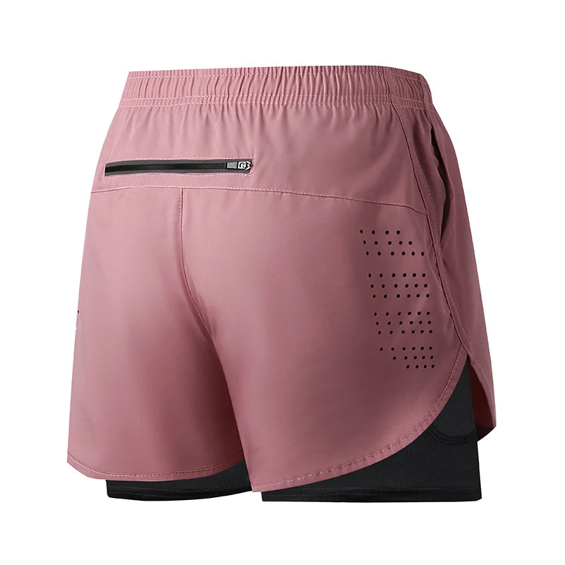 Men's Running Shorts, Quick Dry, Fitness, Black, Double Layer, New Sport, Training, Bodybuilding, Short Pants