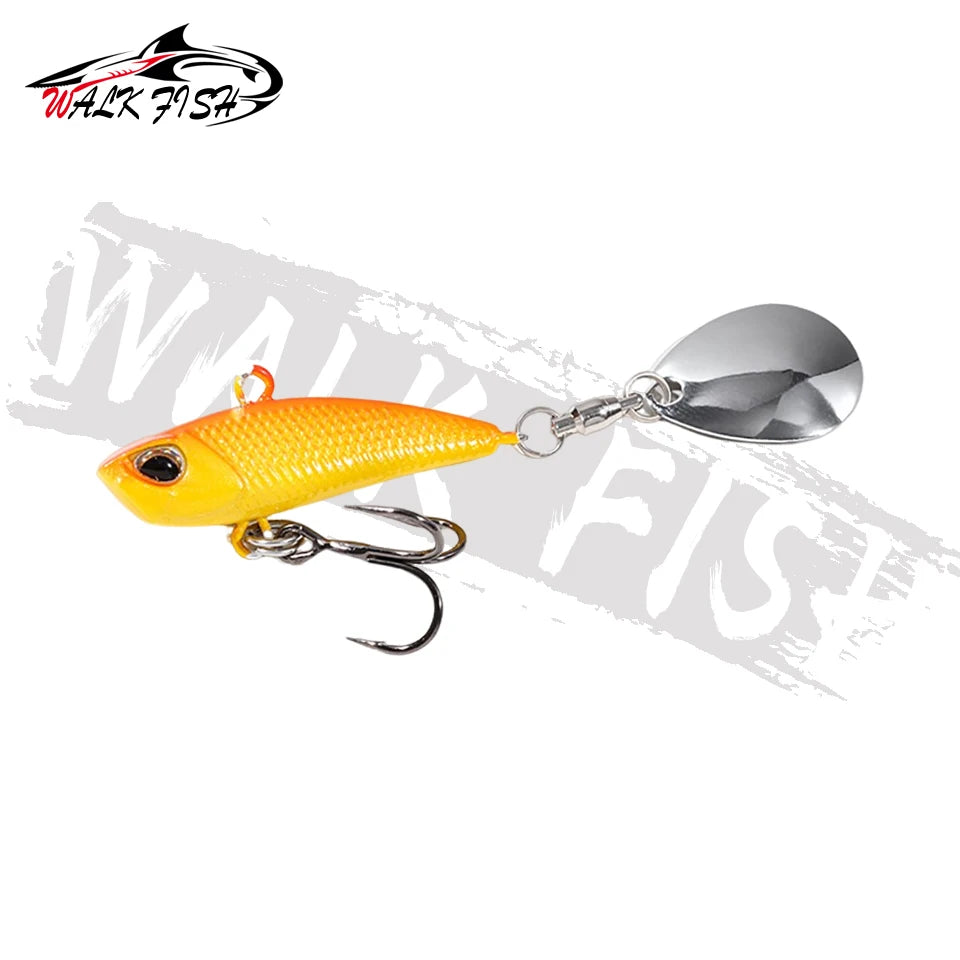 WALK FISH 7g 11g 15g 21g Spinner appât métal VIB leurre de pêche queue rotative Vibration paillettes japon Wobbler pêche à la traîne appât Pesca