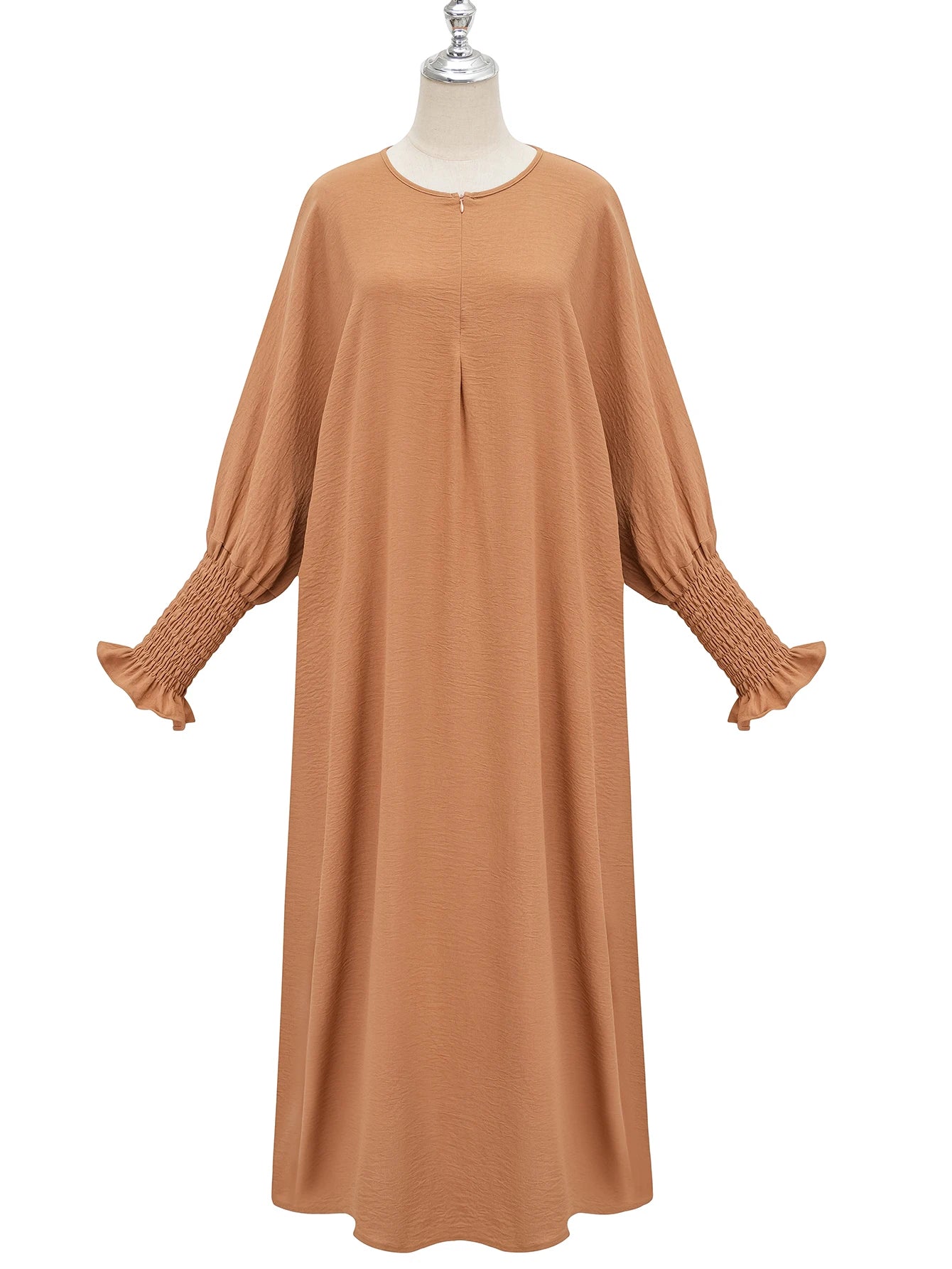 1 pièces mode islamique à l'intérieur Robe Robes prière élastique manchette manches doux Abaya français élégant modestie Robe islamique Islam Robe