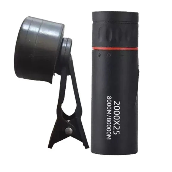 Télescope monoculaire HD 2025 2000X25, portable compact pour les voyages, la randonnée, la pêche, le camping, l'observation des étoiles, les concerts et l'observation des oiseaux