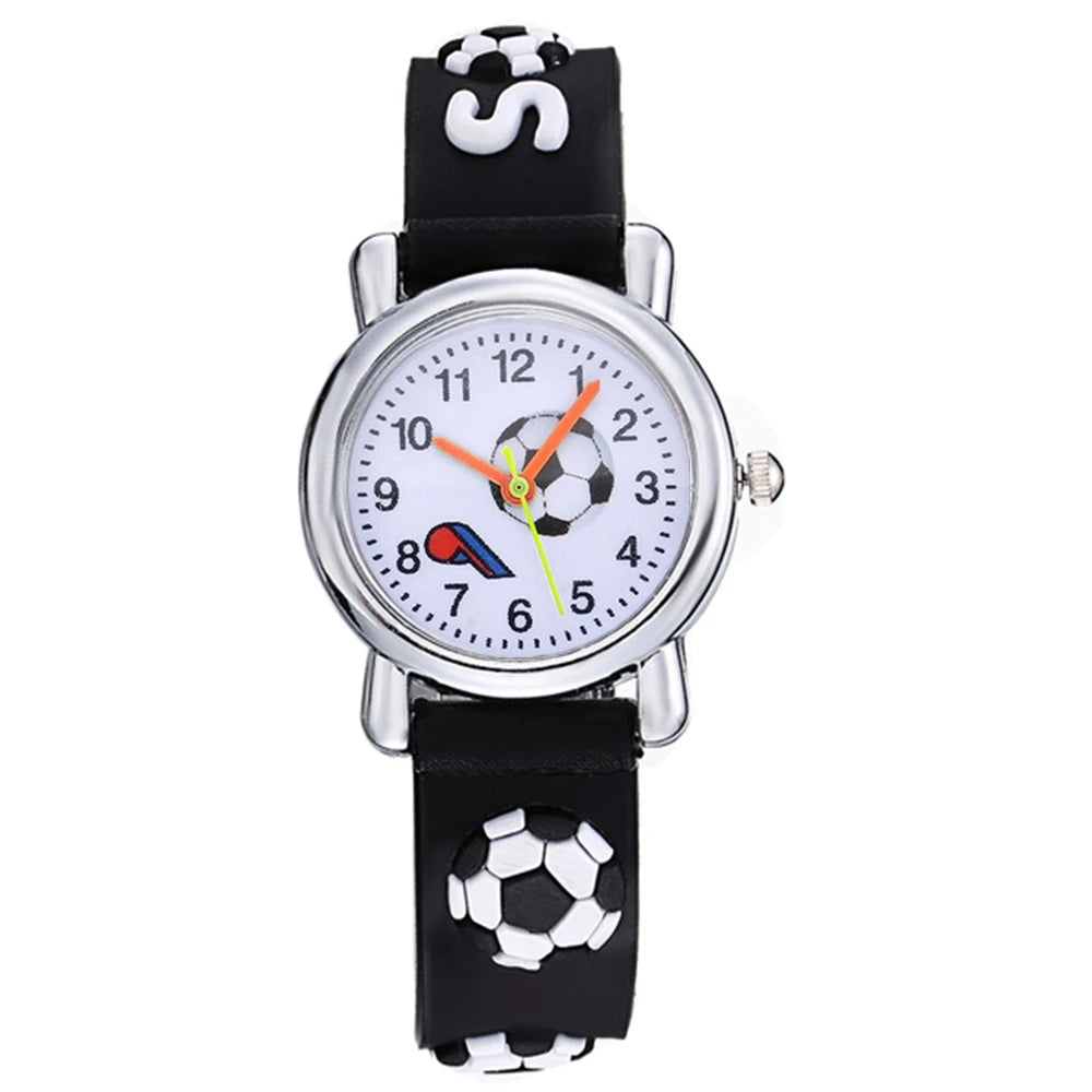Special Offer Football Children Cute Cartoon Watches for Boys Kids Casual Silicone Strap Children Quartz Watches Kids Watch
