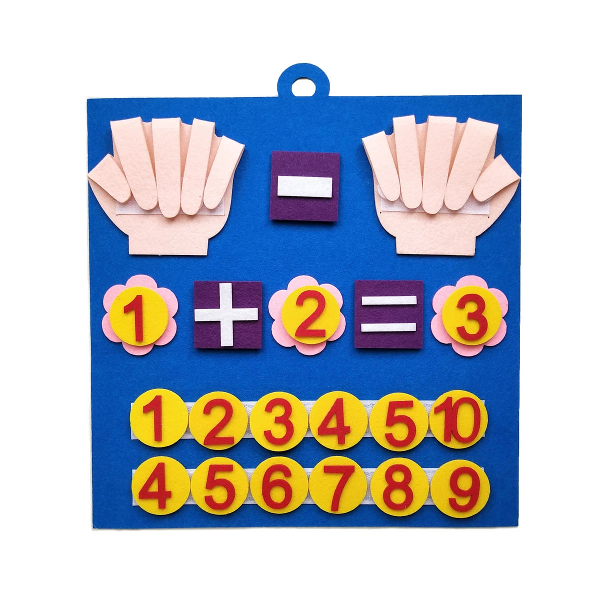 Jouets Montessori pour tout-petits, chiffres de doigts en feutre, jouet mathématique, comptage, éducation précoce, jeu d'apprentissage pour enfants, Intelligence