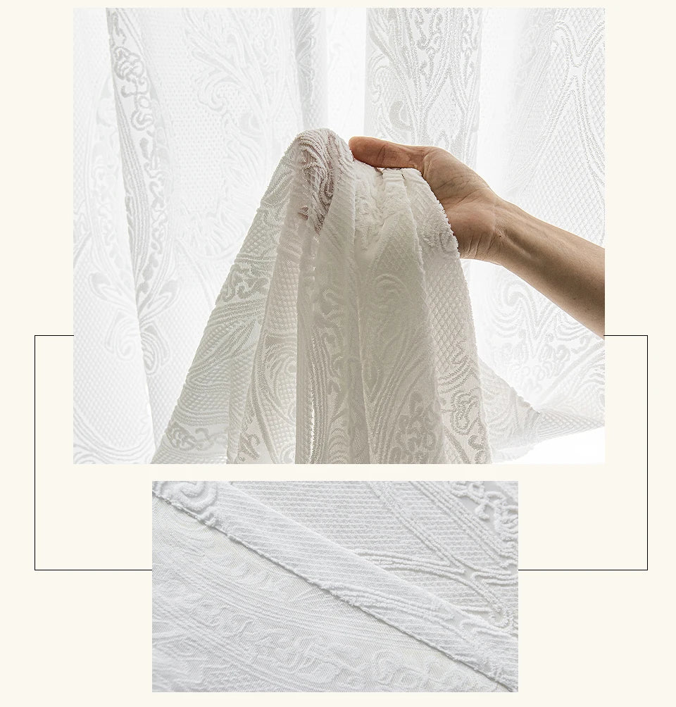 Rideau semi-transparent solide pour salon — porte de balcon, tulle, mariage, personnalisé