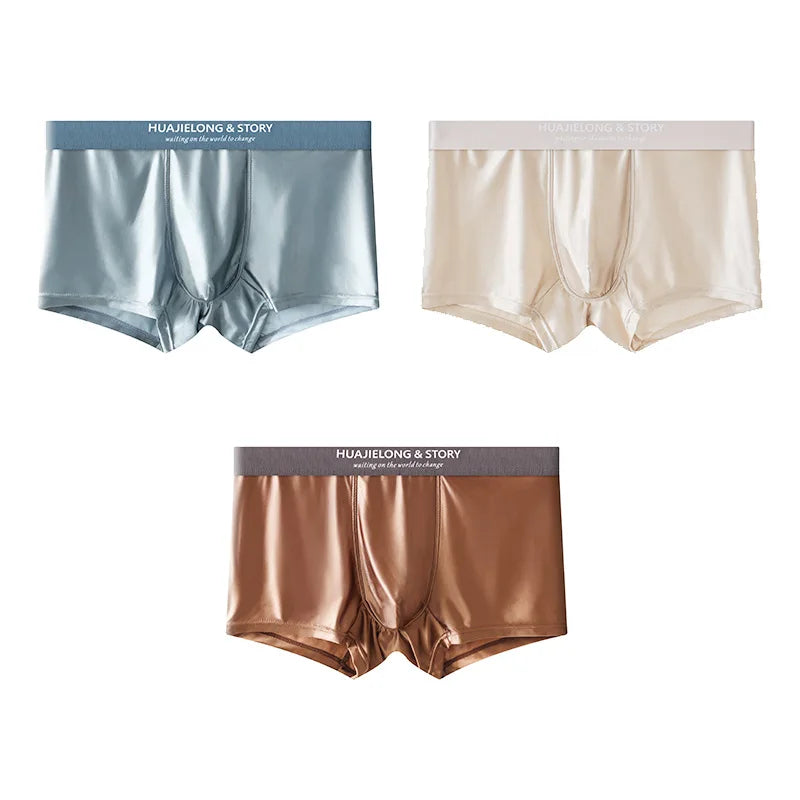 Boxer Satin Soie Homme — Respirant, Mince & Sans Couture