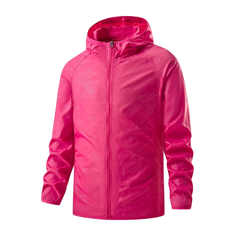 LNGXO Waterproof Hiking Jackets for Men and Women, Sun Protection Windbreaker, Camping Climbing Rain Coat, Unisex Portable Clothing