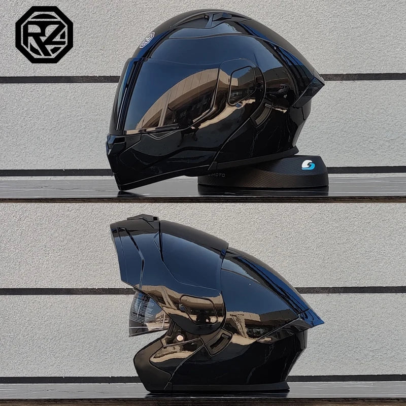 Casque moto intégral double lentille modulaire rabattable — homme, femme, mode, Motocross