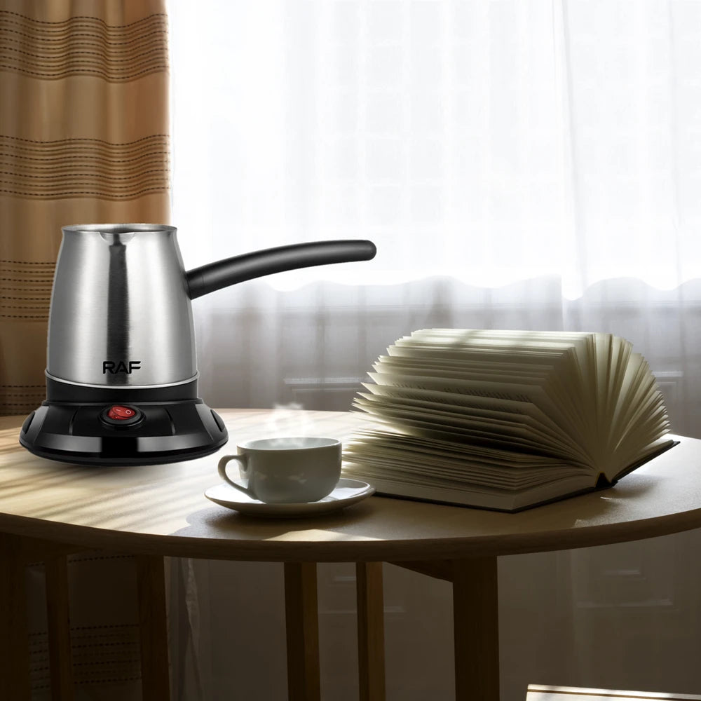 Cafetière électrique portable pour la maison et le bureau, pot de moka italien, machine à café grecque turque, cadeau, 600W