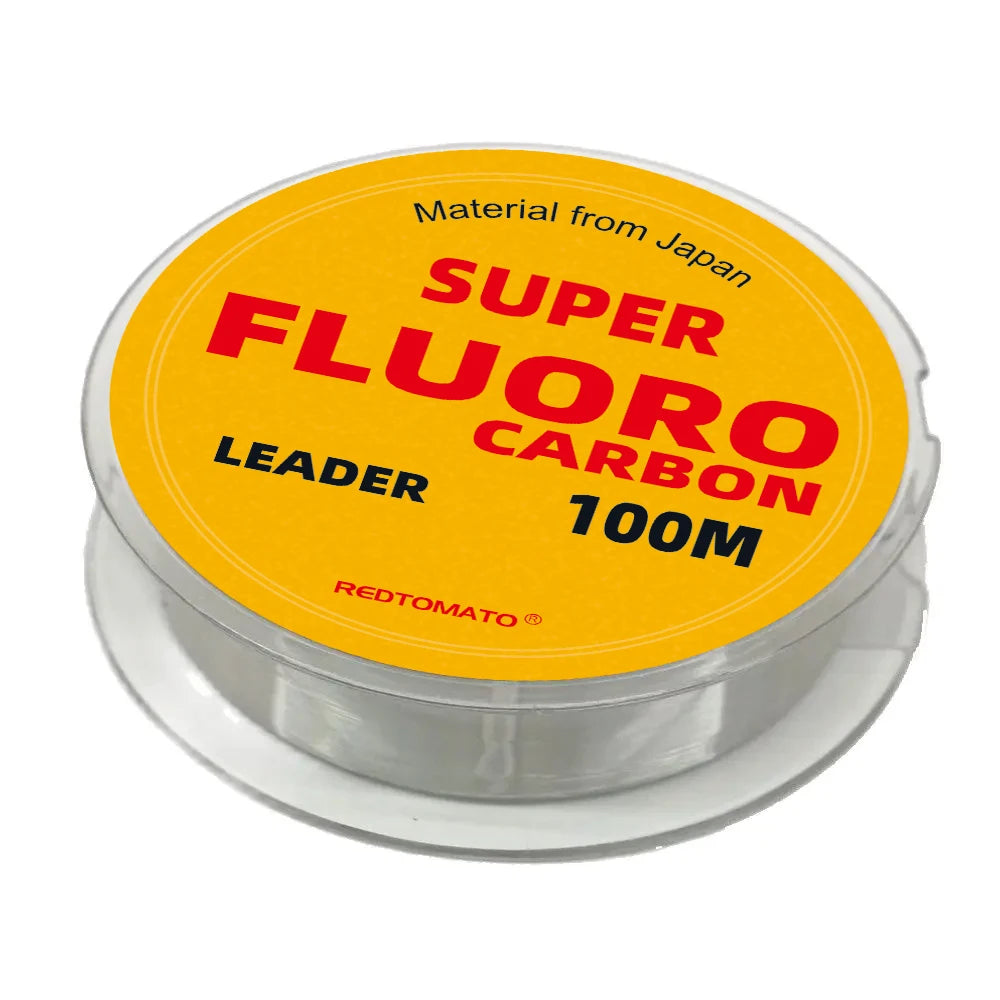 REDTOMATO fil de pêche enduit de fluorocarbone matériau japonais Super fort 0.14/0.18/0.50/0.25/ 0.60/ 0.70mm fournitures de pêche