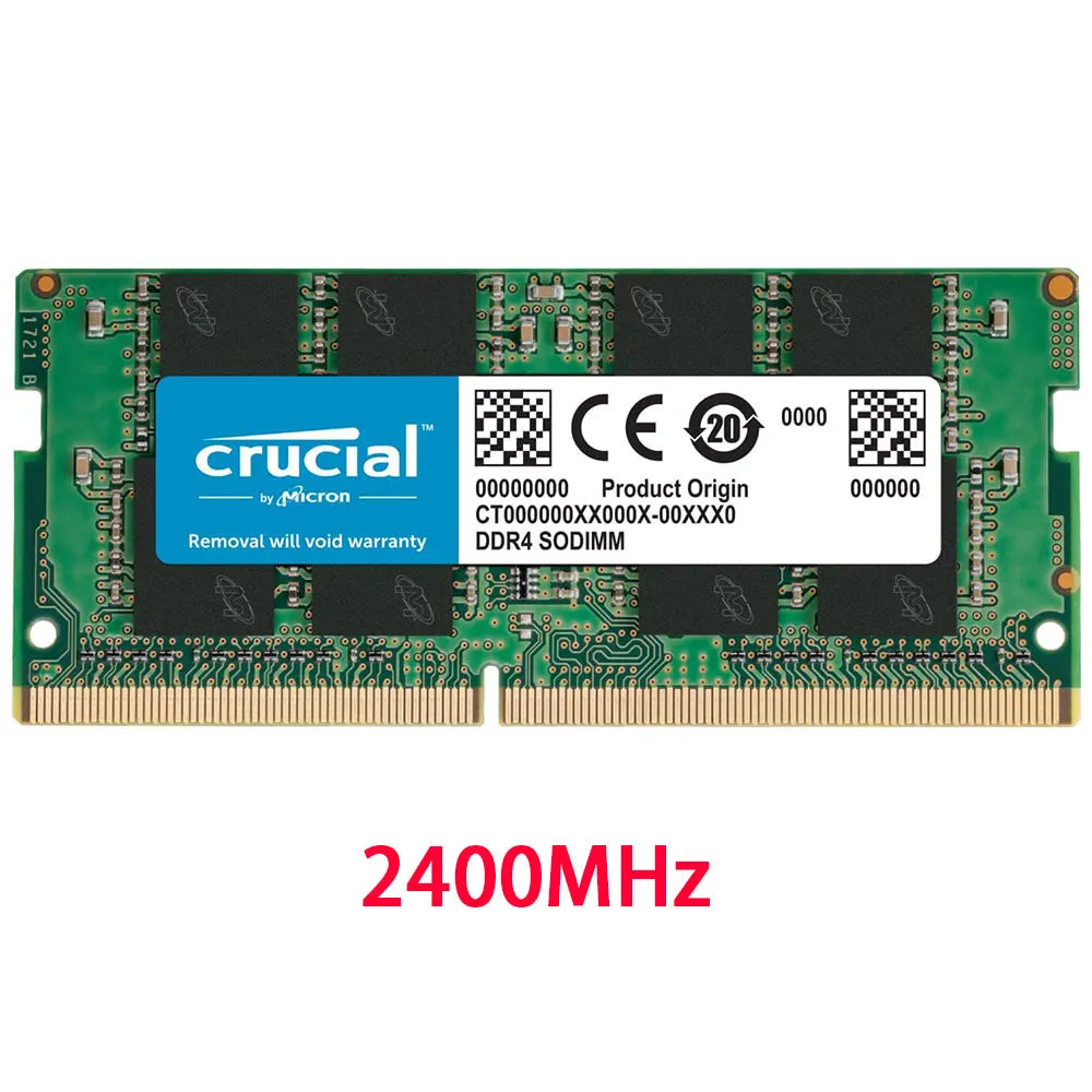 Crucial DDR4 RAM 16GB 32GB 4GB 8GB 3200MHz 2133 2400 2666MHz mémoire d'ordinateur portable SODIMM PC4-25600 21300 19200 17000 pour Intel et AMD