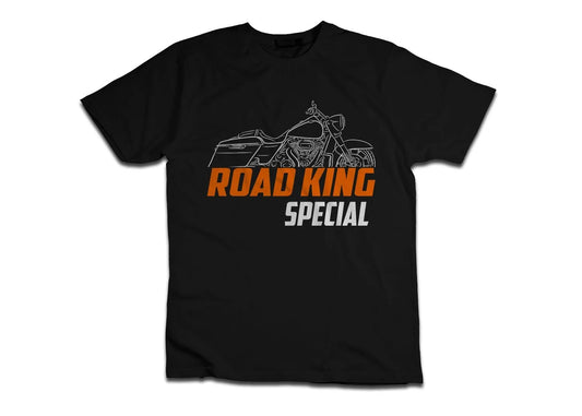 T-shirt pour hommes, décontracté, été, manches courtes, col rond, 100% coton, modèle H-D 2017-2024 Road King Special FLHRXS Fans Motorcycle