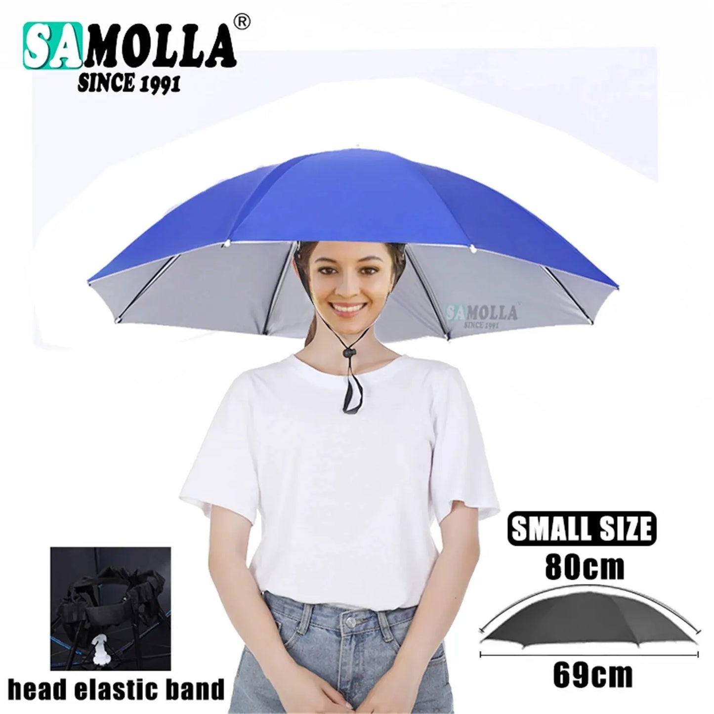 Chapeau parapluie de pluie pliable, pare-soleil imperméable, couvre-chef de pêche, chapeaux de tête de plage, Double couche, Protection UV, Protection solaire