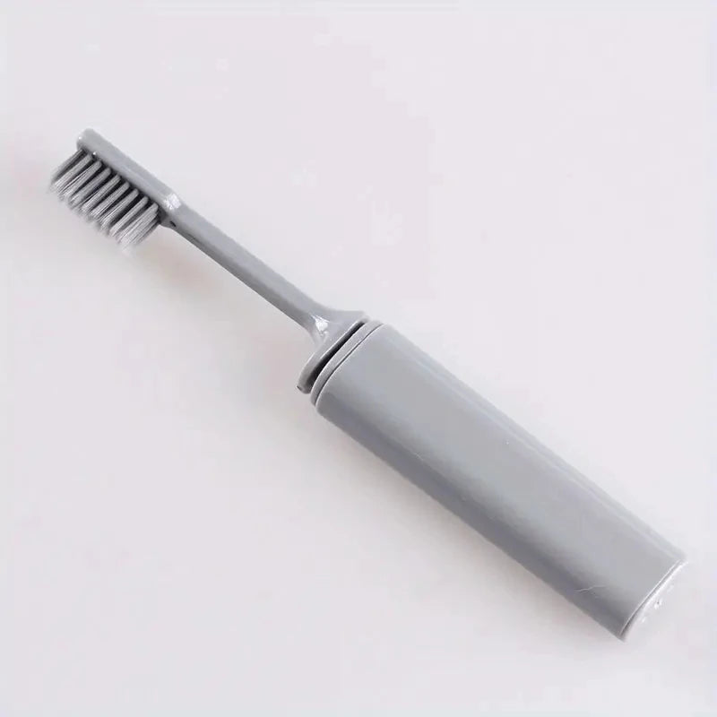 Brosse à dents pliante au charbon de bois compacte portable, parfaite pour le voyage, le camping et la randonnée, facile à prendre et efficace