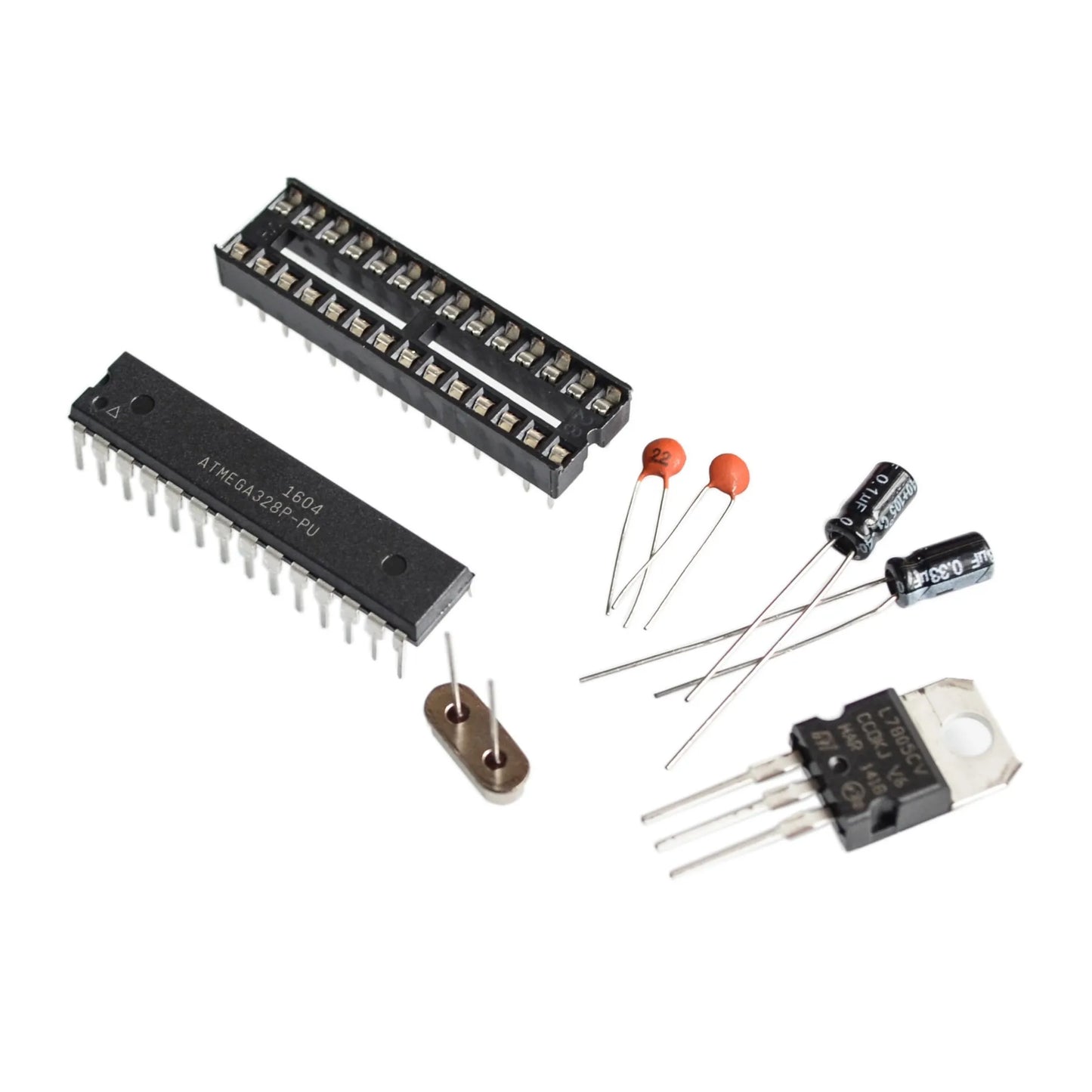 ATMEGA328P-PU sans-Ar duino BOOTLOADER + prise DIP et kit cristal 16 MHz
