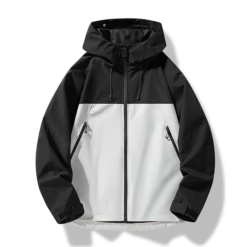 Spring Autumn Men Casual Jackets Sport Windproof Waterproof Hooded Outerwear Coats Solid Fashion Outdoor Zippers Couple Jacket