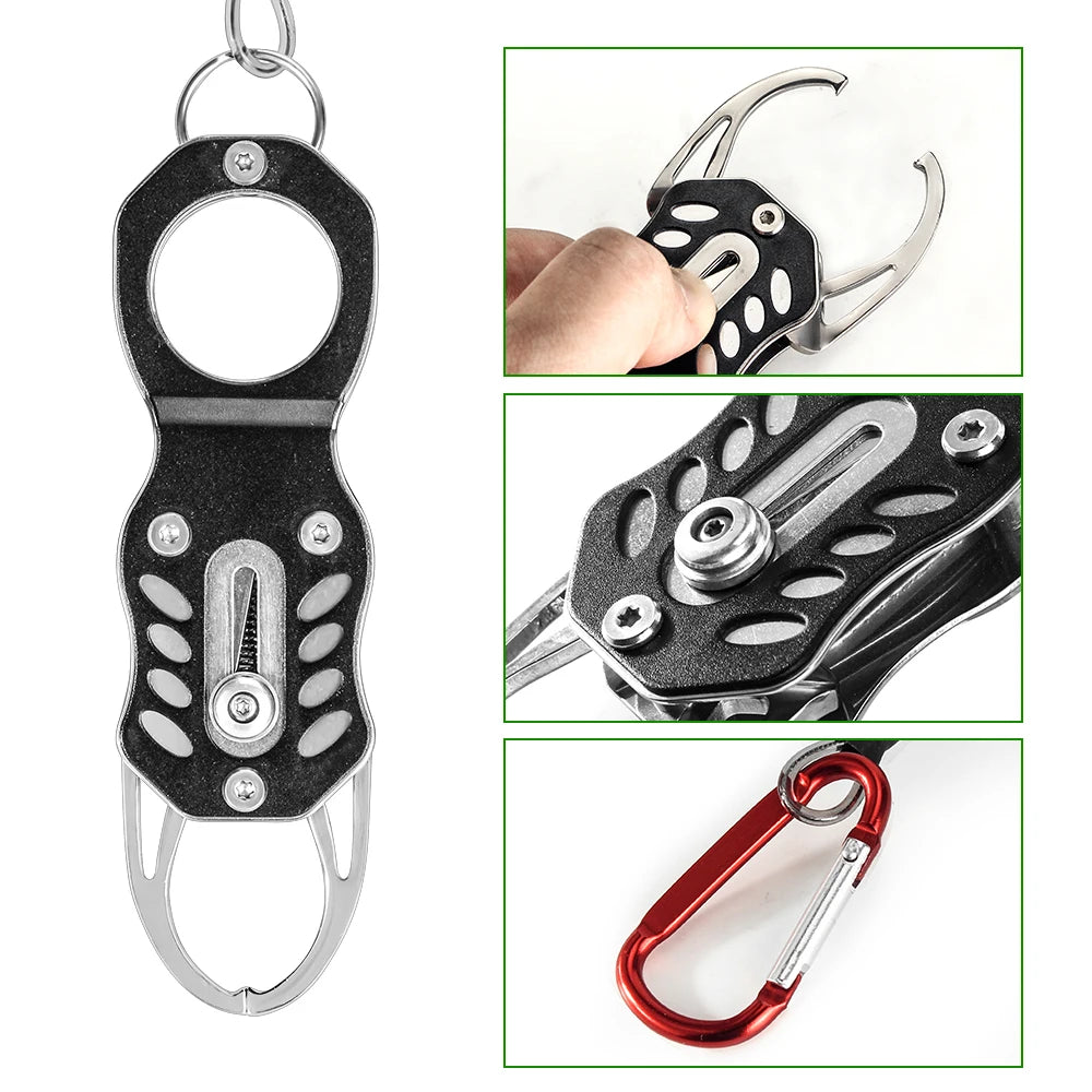 Poignée de poisson en acier inoxydable 304, antirouille, serrure Portable, matériel de pêche, outil de pince à lèvres, contrôleur de poisson Portable professionnel