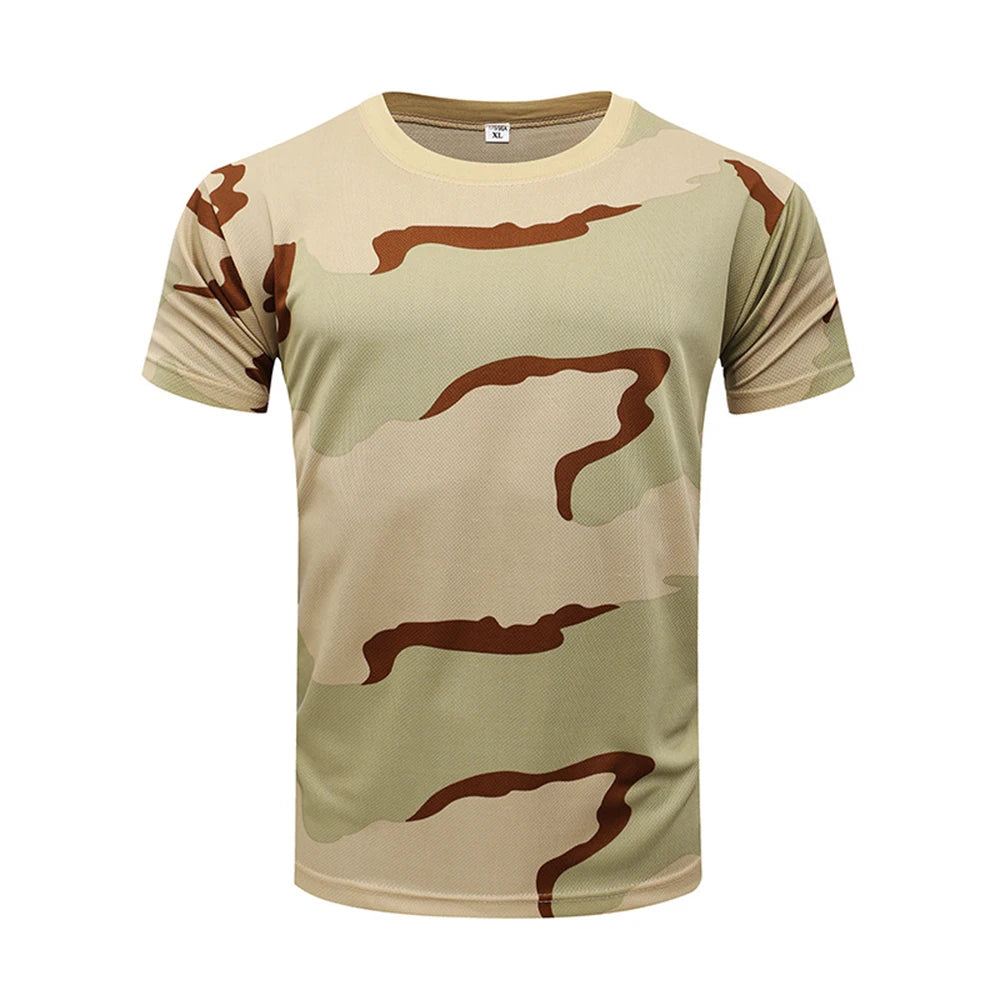 CamSolomon-T-shirt à manches courtes et col rond 3D pour hommes, vêtements de plein air, t-shirts de sport décontractés, mode de rue, été