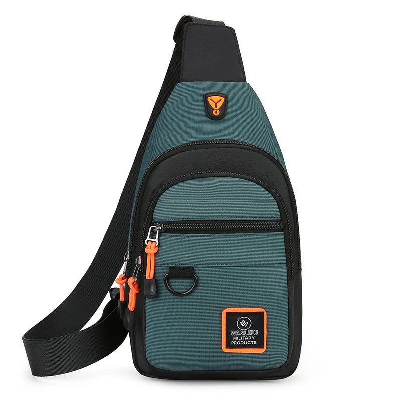 Sac de poitrine décontracté en Nylon pour hommes, petit sac à bandoulière pour course à pied, cyclisme, ceinture, Sport de plein air, sac à bandoulière, pochette de téléphone de voyage