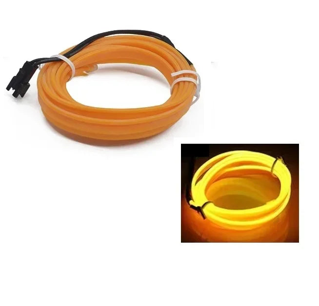 Lampe Led décorative pour intérieur de voiture, 1M/3M/5M, câblage EL, bande néon pour bricolage automobile, lumière ambiante Flexible, Diode d'ambiance de fête