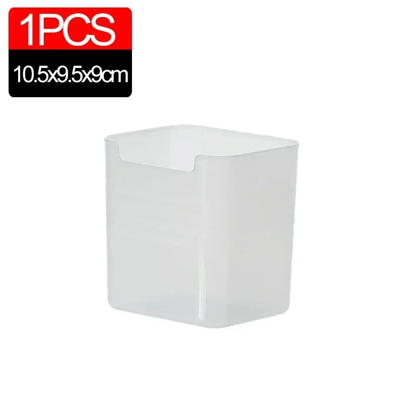 Refrigerator storage boxes, 1/5 pieces, fresh food organizer, cold storage, vegetable, fruit, spice bin, food container, kitchen boxes for home
