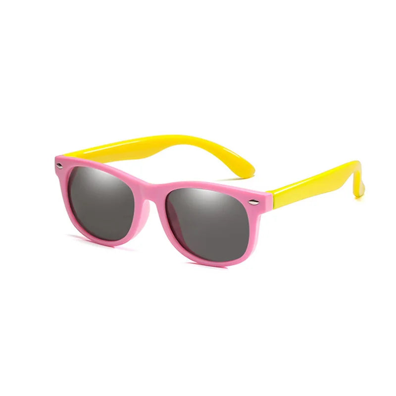 Lunettes de Soleil Enfants TR90 Polarisées — Silicone Sécurité UV400 Cadeau