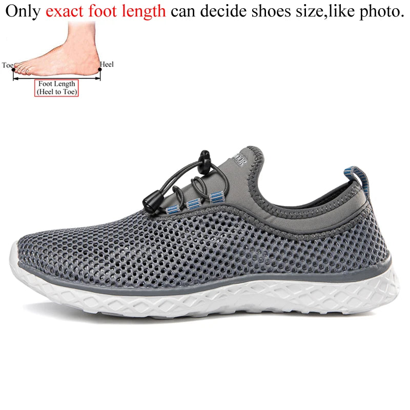 Lightweight and breathable lace-up men's sneakers, water shoes, upstream wading, summer