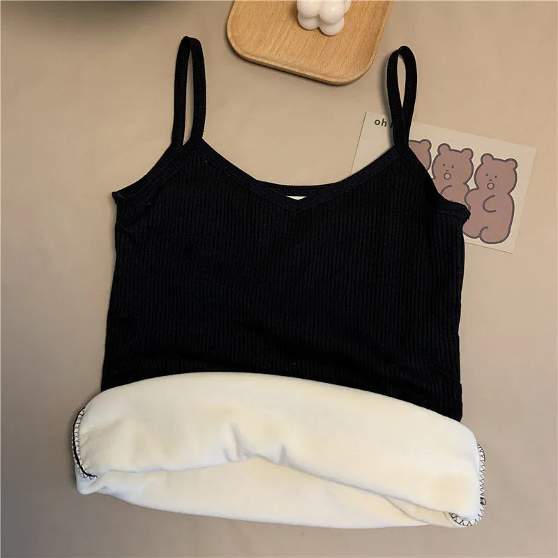 Women's Thin Velvet T-shirt, Warm Underwear, Monochromatic, Thermal Casual Sleepwear, Sexy Elasticity, Winter