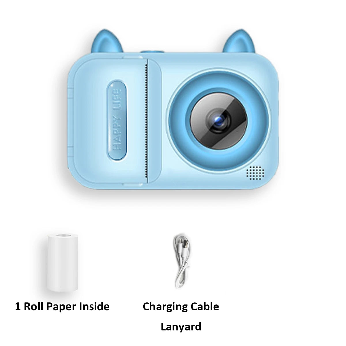 Imprimante photo numérique pour appareil photo à impression instantanée, avec objectif polymère hautement réfractif, rechargeable par USB, excellent outil pour le développement