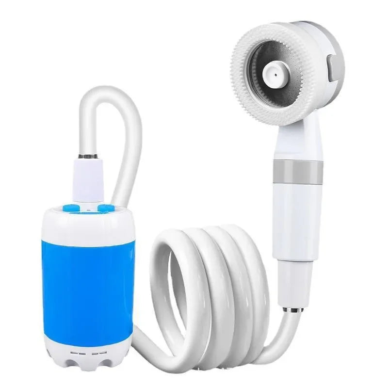 Douche de Camping Portable Électrique Rechargeable — Pompe à Affichage Numérique, Randoennée & Voyage