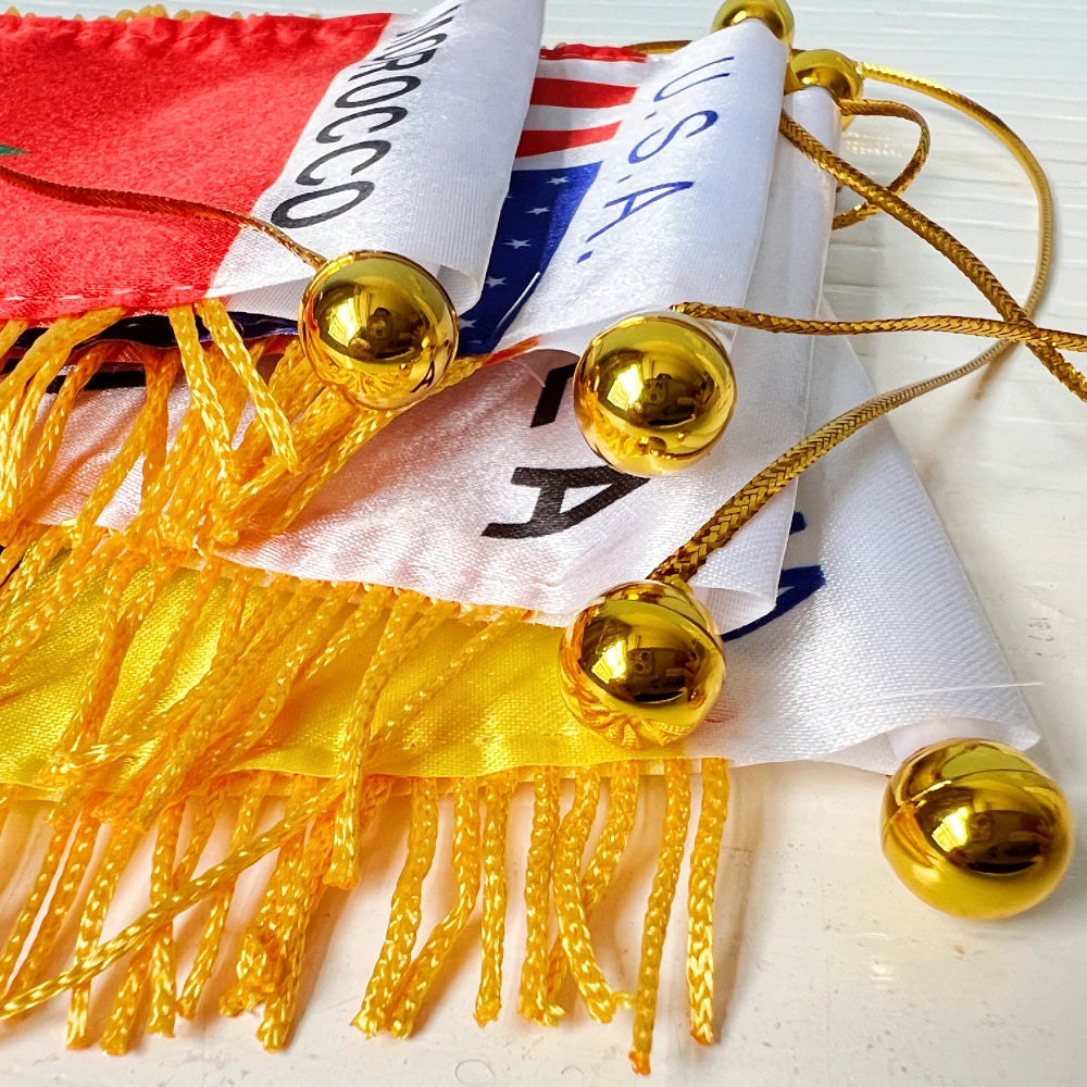 10x14 cm Car Window Decoration Polyester Algeria/Morocco Pennant Hanging Moroccan Mini Pennant Flags
