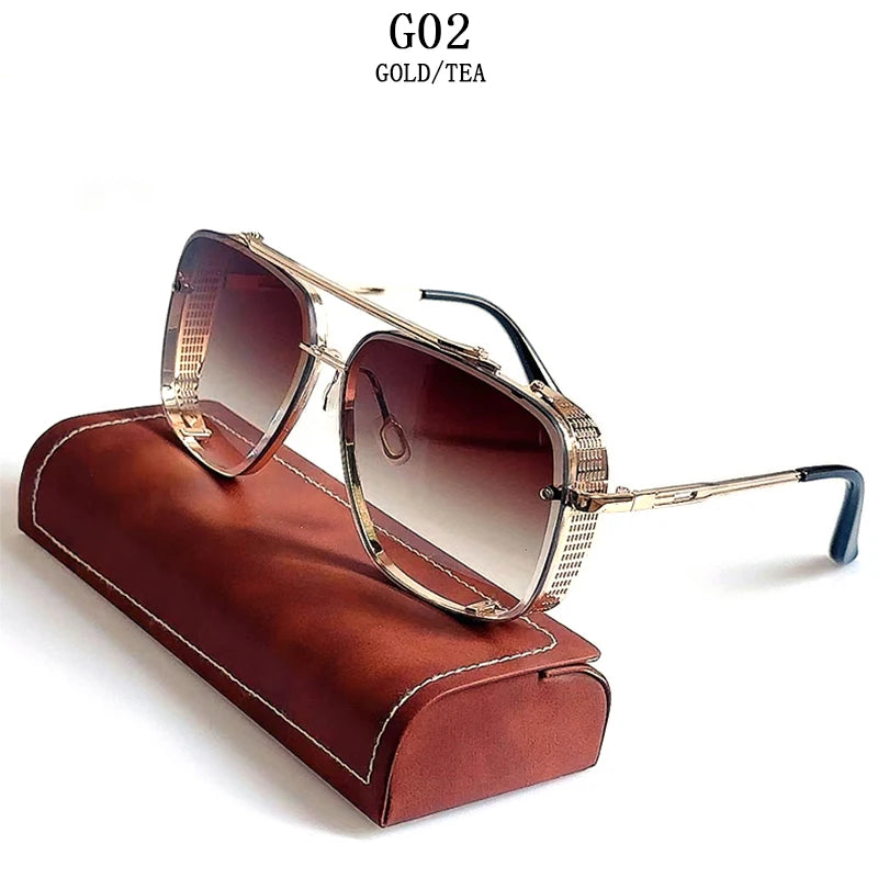 Vintage Steampunk Sunglasses Men Punk Oversized Sunglasses Women Trendy Retro Square Gafas De Sol Hombre Lunette Soleil Femme