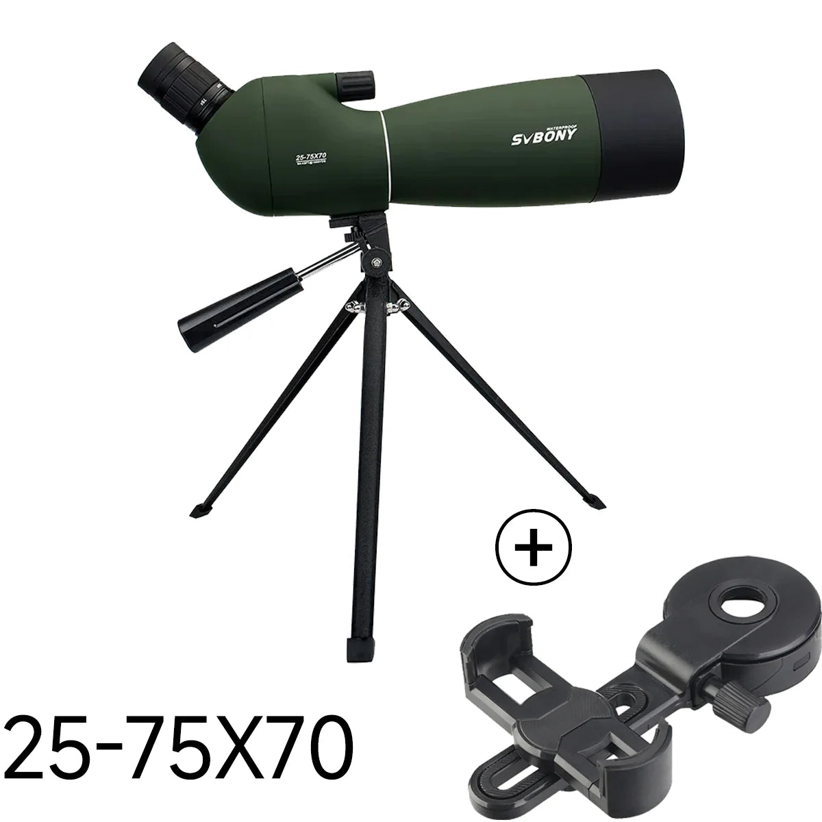 Svbony SV28 Spotting Scope 50/60/70/80mm Bak4 Porro Prism Waterproof Monocular Powerful Spotting Scope Phone Adapter Tripod for Bird Watching